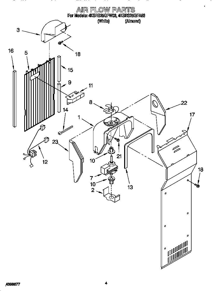 KitchenAid 4KSRS25QFA03 air flow diagram