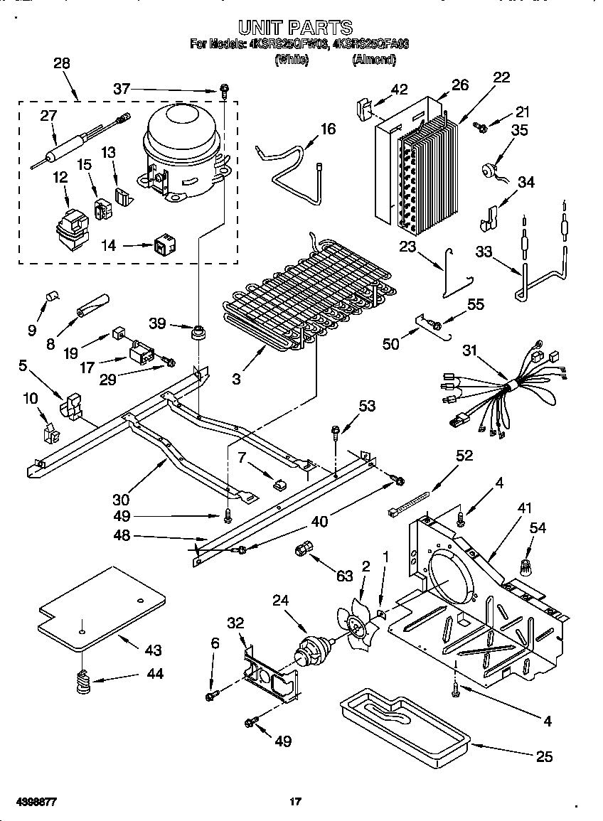 KitchenAid 4KSRS25QFA03 unit diagram