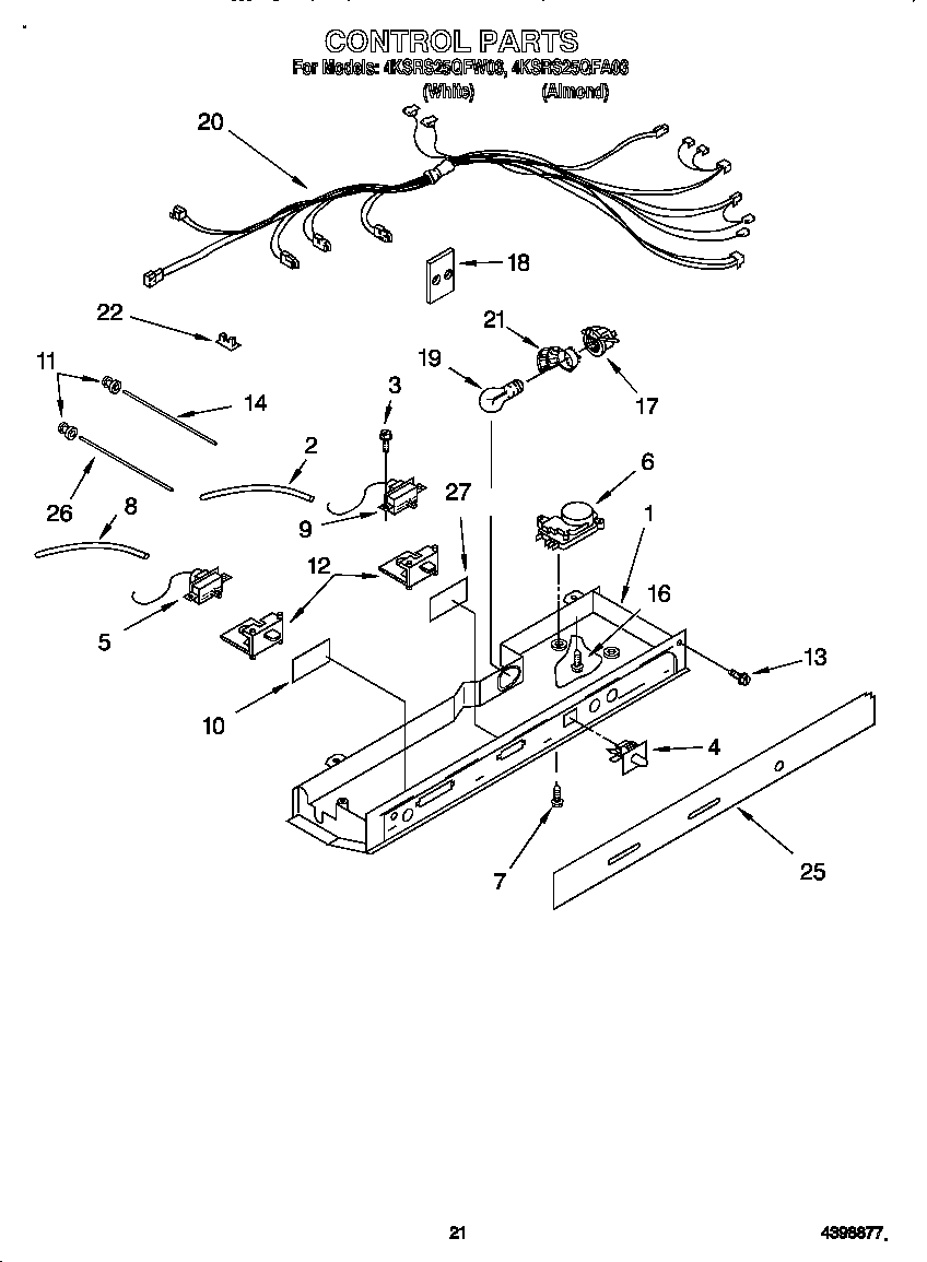 KitchenAid 4KSRS25QFA03 control diagram