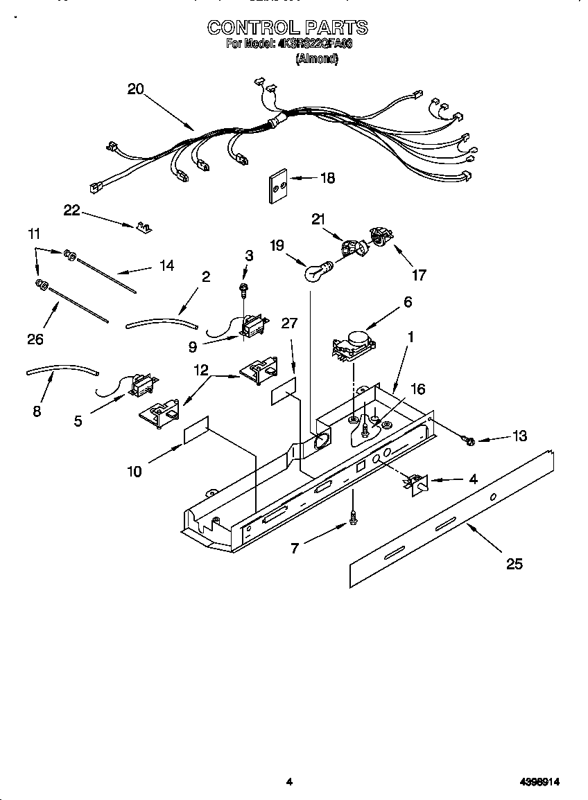 KitchenAid 4KSRS22QFA03 control diagram