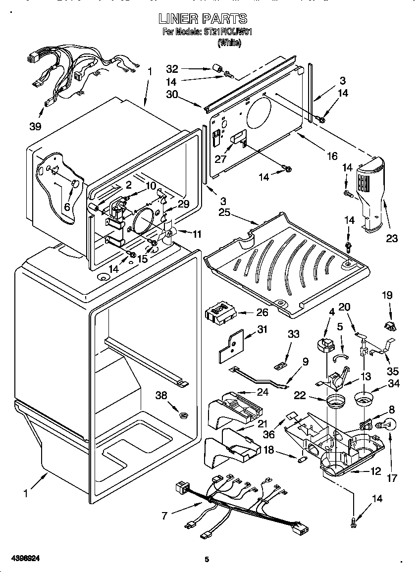 Kirkland ST21PKXJW01 liner diagram