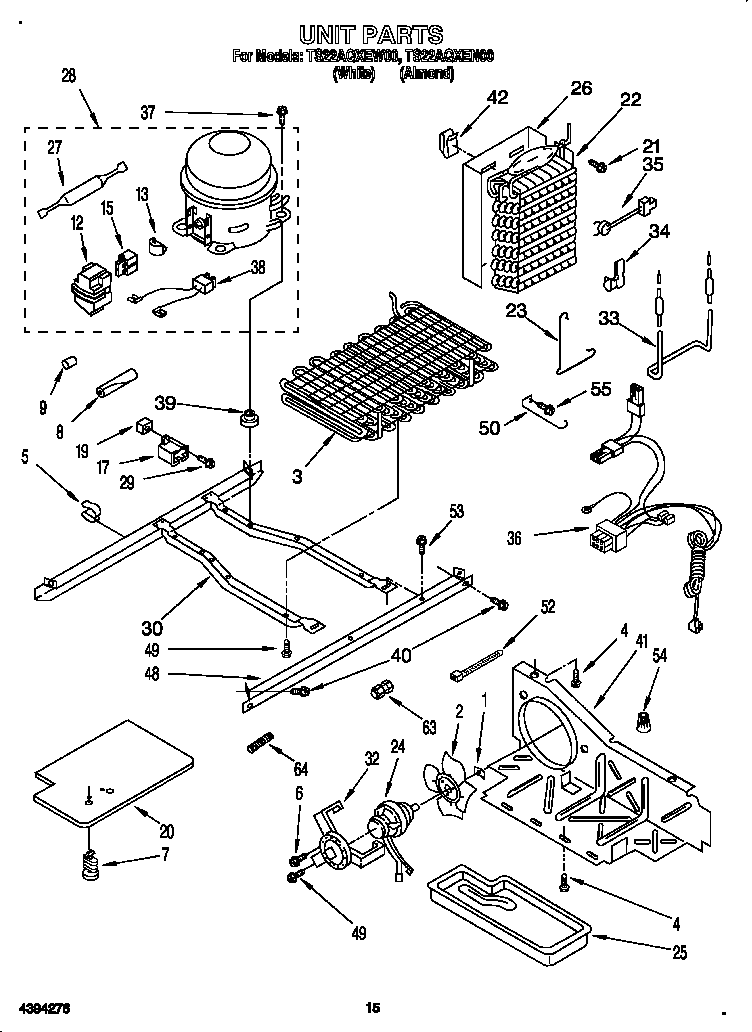 Whirlpool TS22AQXEN00 unit diagram