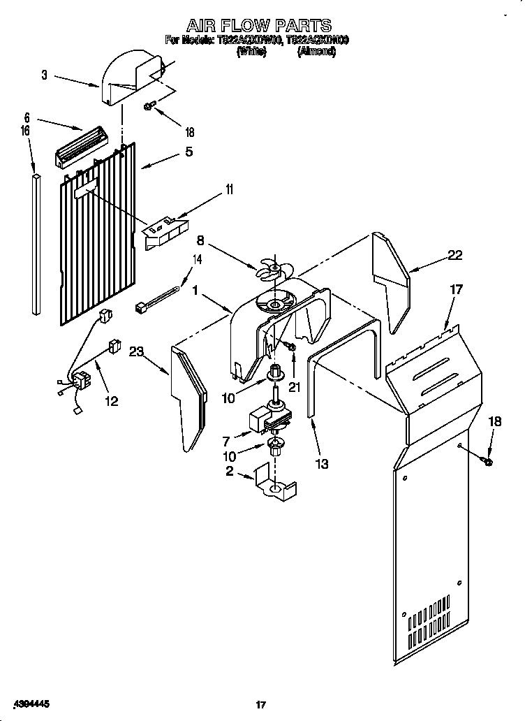 Whirlpool TS22AQXDW00 airflow diagram