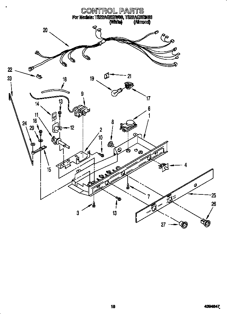 Whirlpool TS22AQXGN00 control diagram
