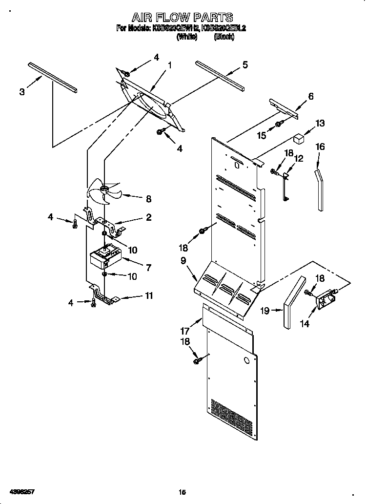 KitchenAid KSBS20QEBL2 air flow diagram