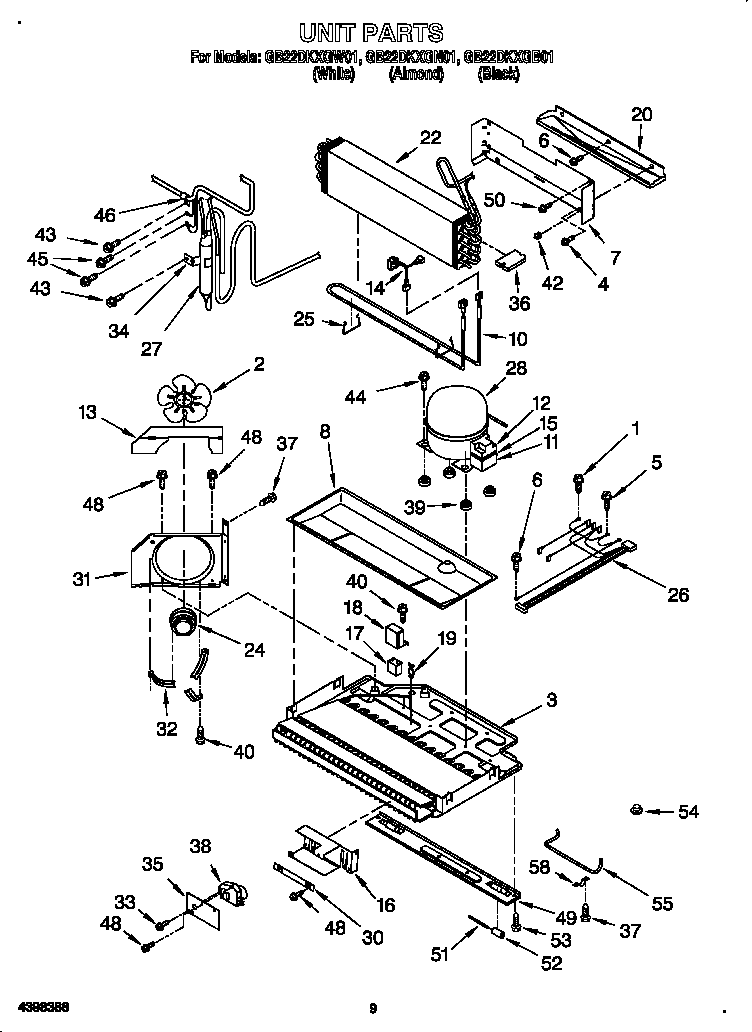 Whirlpool GB22DKXGB01 unit diagram