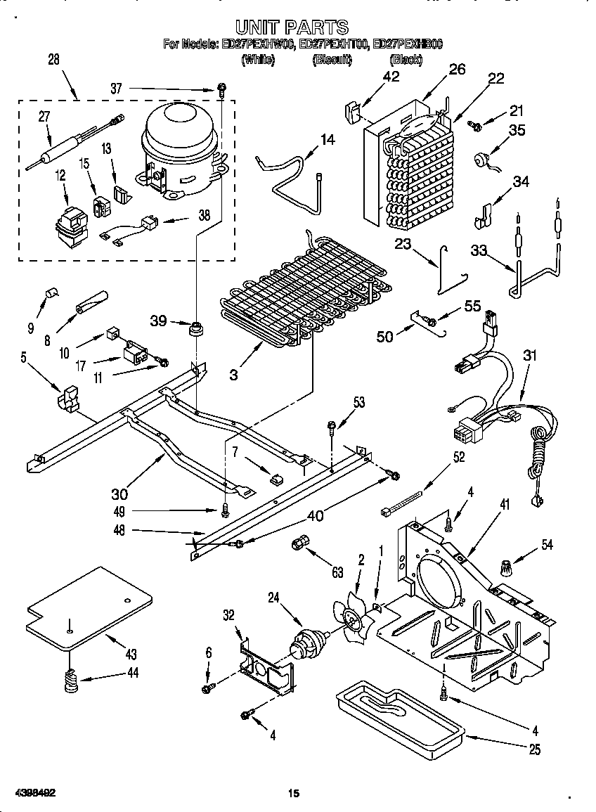 Whirlpool ED27PEXHB00 unit diagram