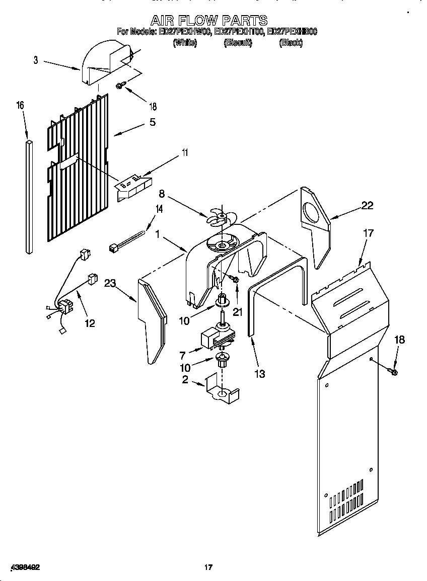 Whirlpool ED27PEXHB00 air flow diagram