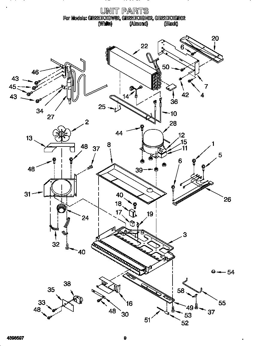 Whirlpool GB22DKXGN02 unit diagram