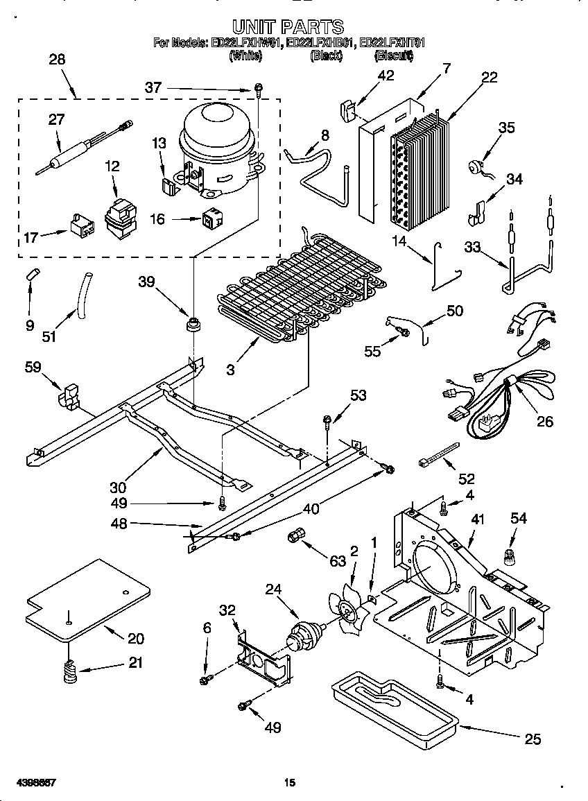 Whirlpool ED22LFXHT01 unit diagram