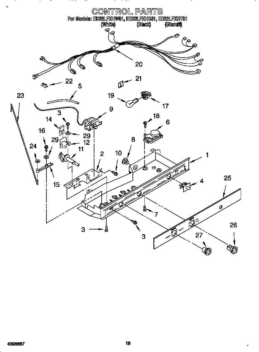 Whirlpool ED22LFXHT01 control diagram