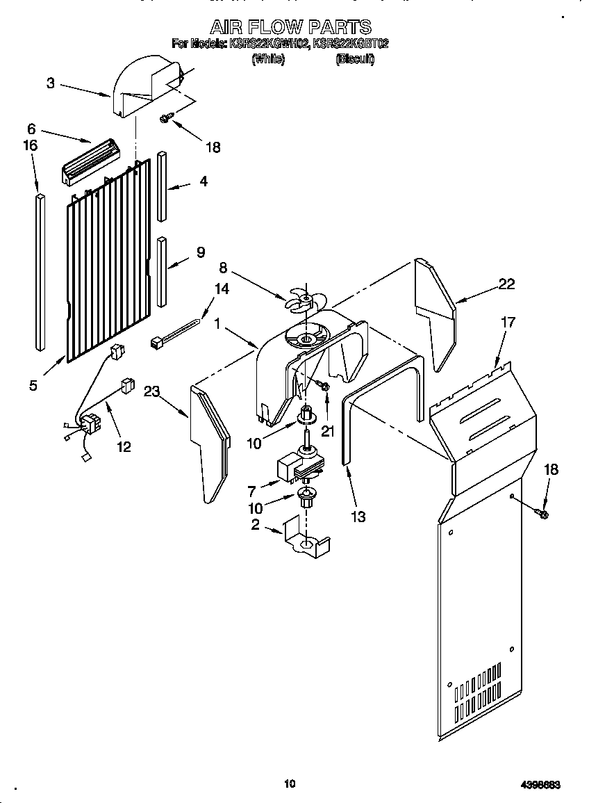 KitchenAid KSRS22KGBT02 air flow diagram