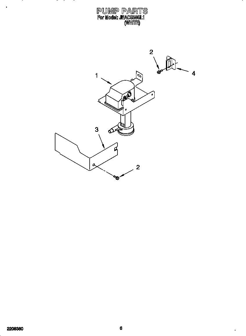 Whirlpool JEACS50SL1 pump diagram