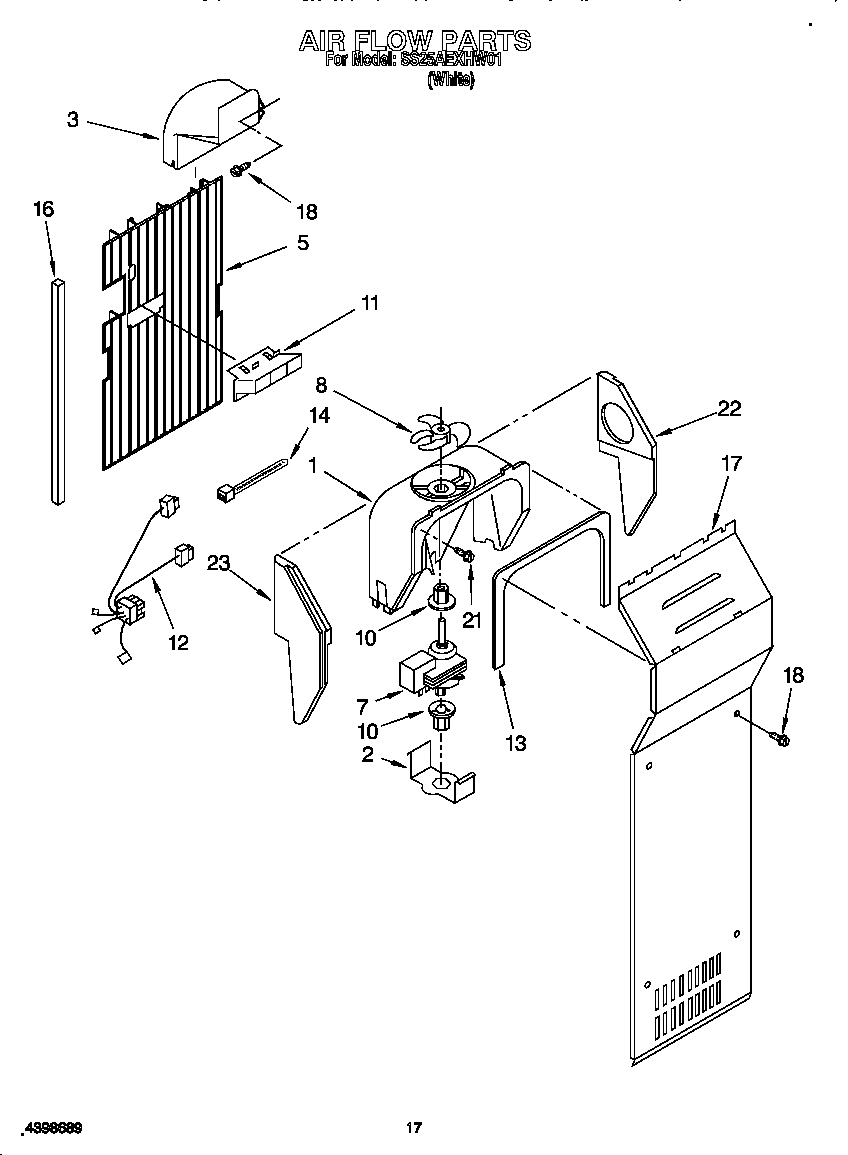 Kirkland SS25AEXHW01 air flow diagram