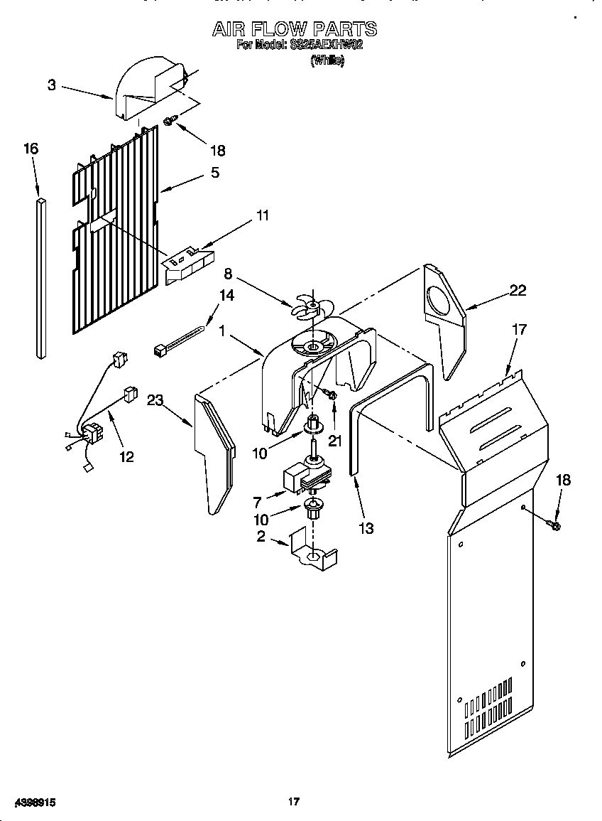 Kirkland SS25AEXHW02 air flow diagram