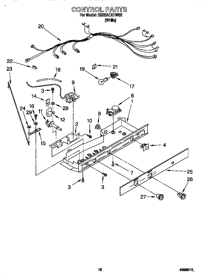 Kirkland SS25AEXHW02 control diagram