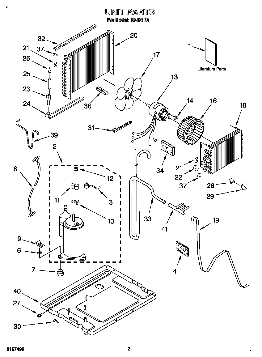 Whirlpool RA121K0 unit diagram