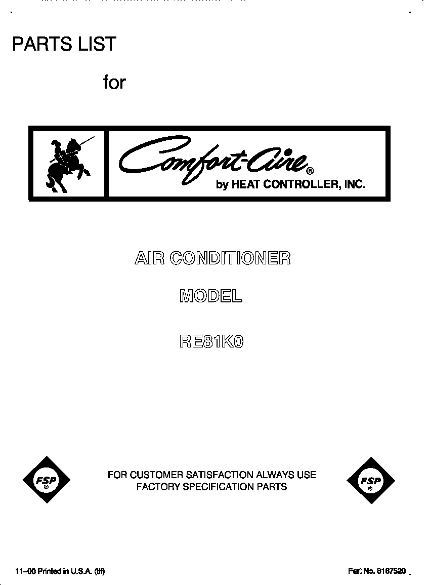 Whirlpool RE81K0 front cover diagram