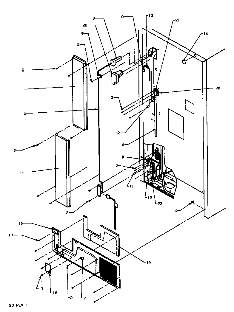 Amana TW18RW-P1181707WW cabinet harness diagram
