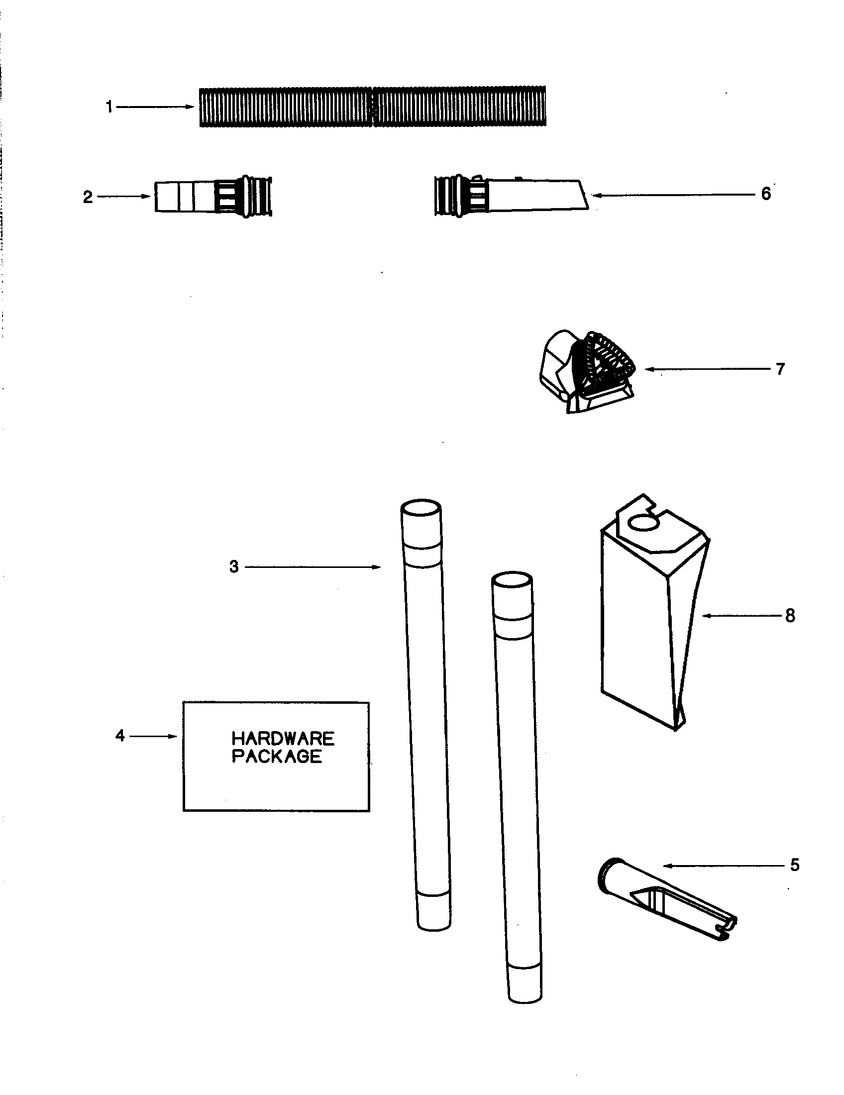 Eureka 4340ET accessories diagram