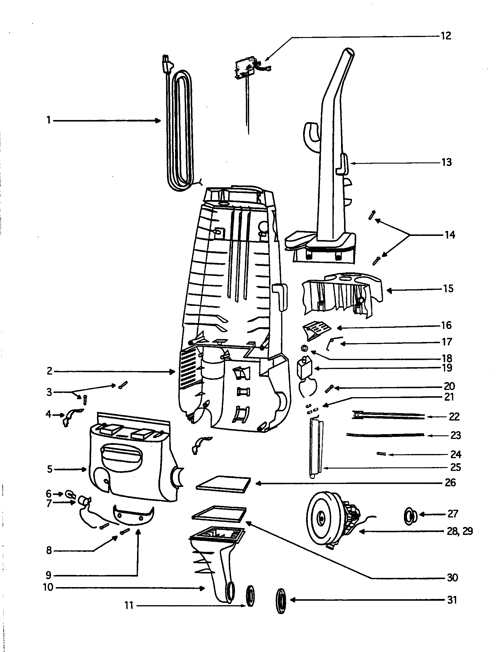 Eureka 4482AT-1 body diagram