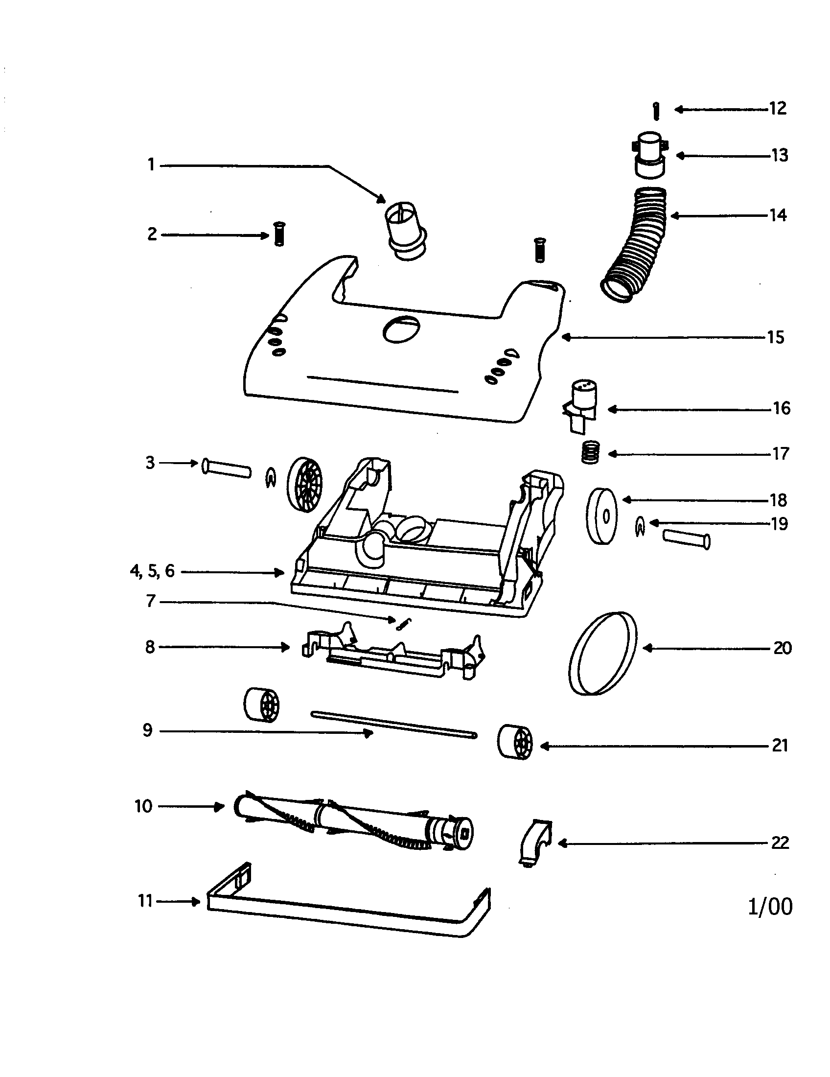 Eureka 4465DT-2 hood diagram