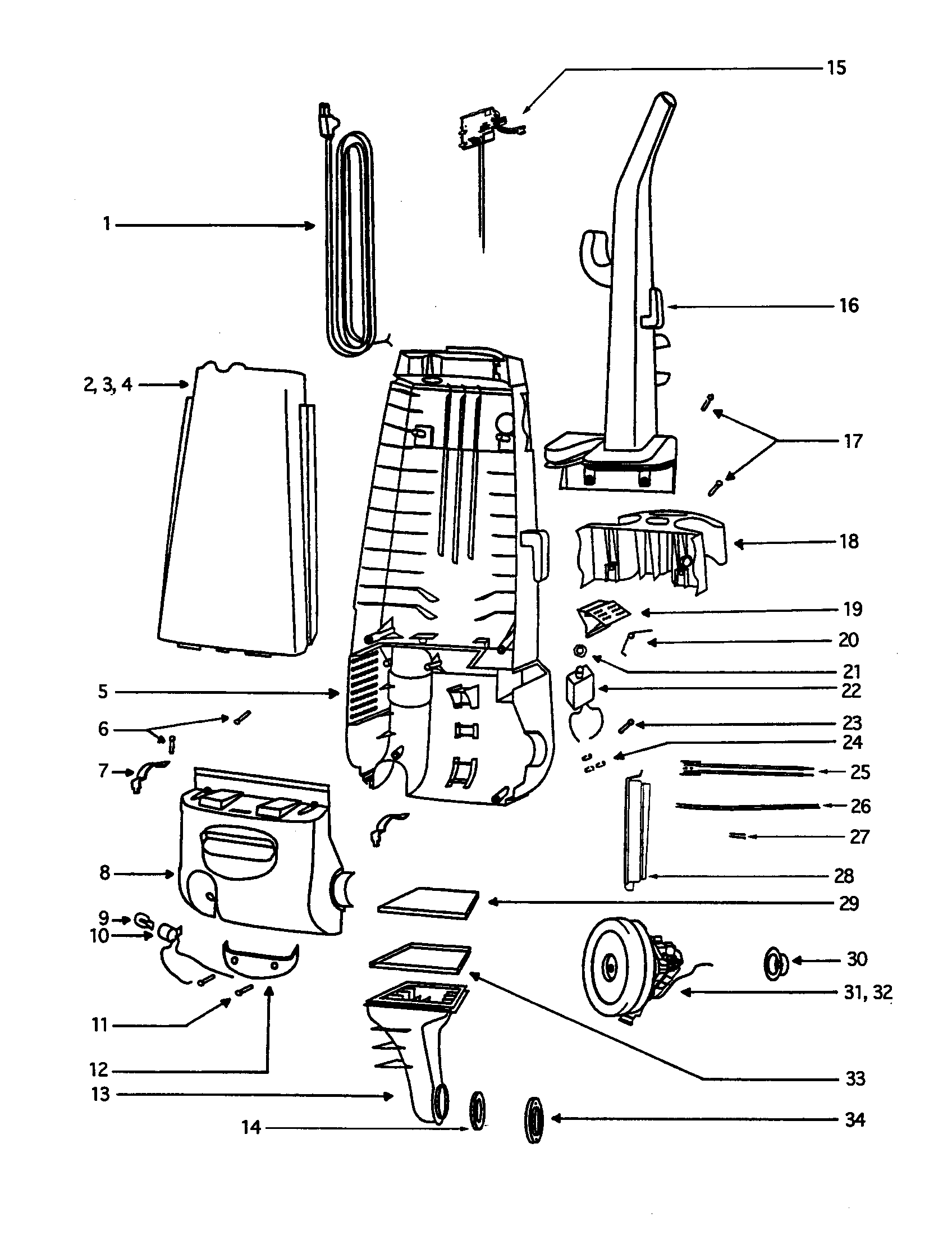 Eureka 4478AT-1 body diagram