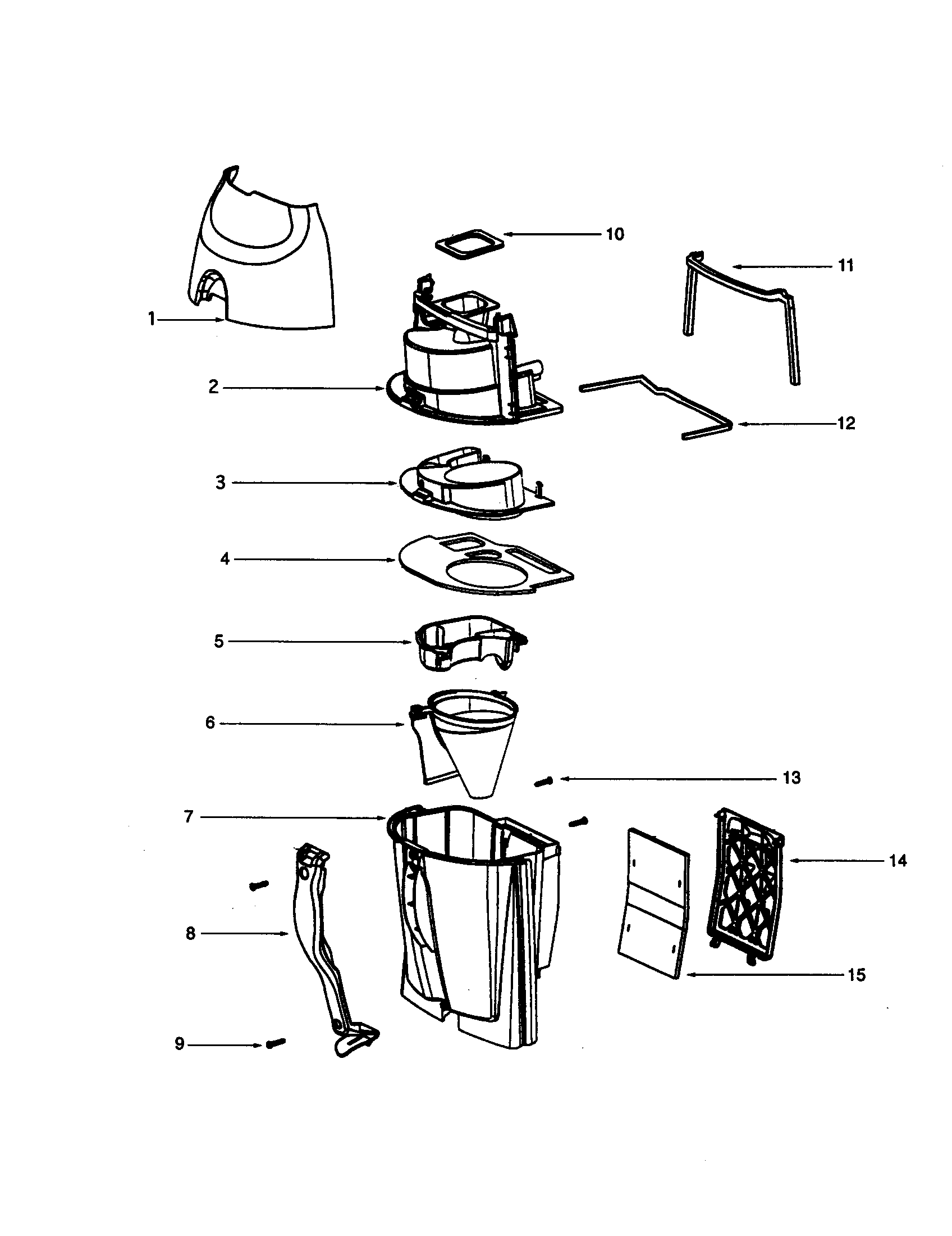 Eureka 5191AT-1 cyclone diagram