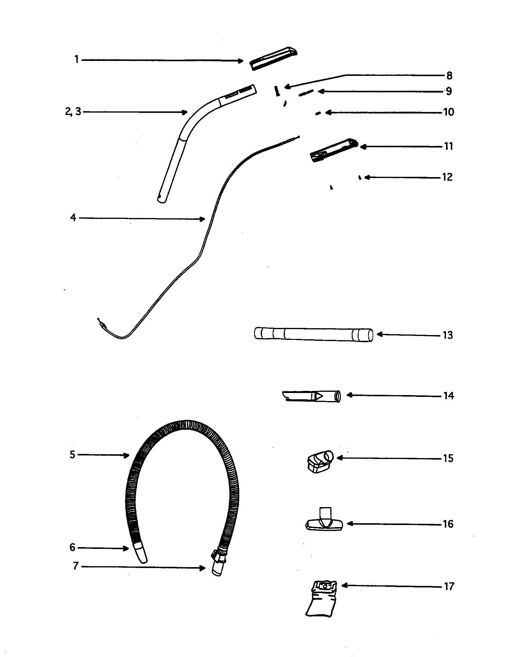 Eureka 5191AT-1 accessories diagram