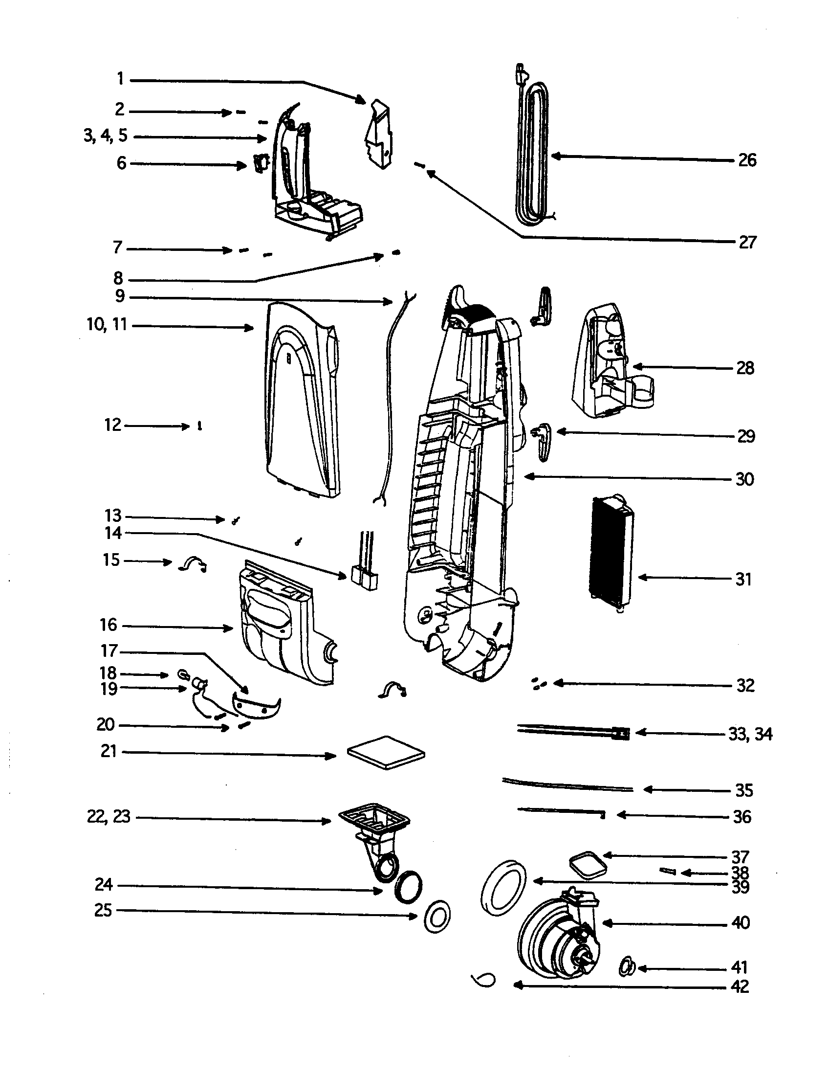 Eureka 5187AT-1 body diagram