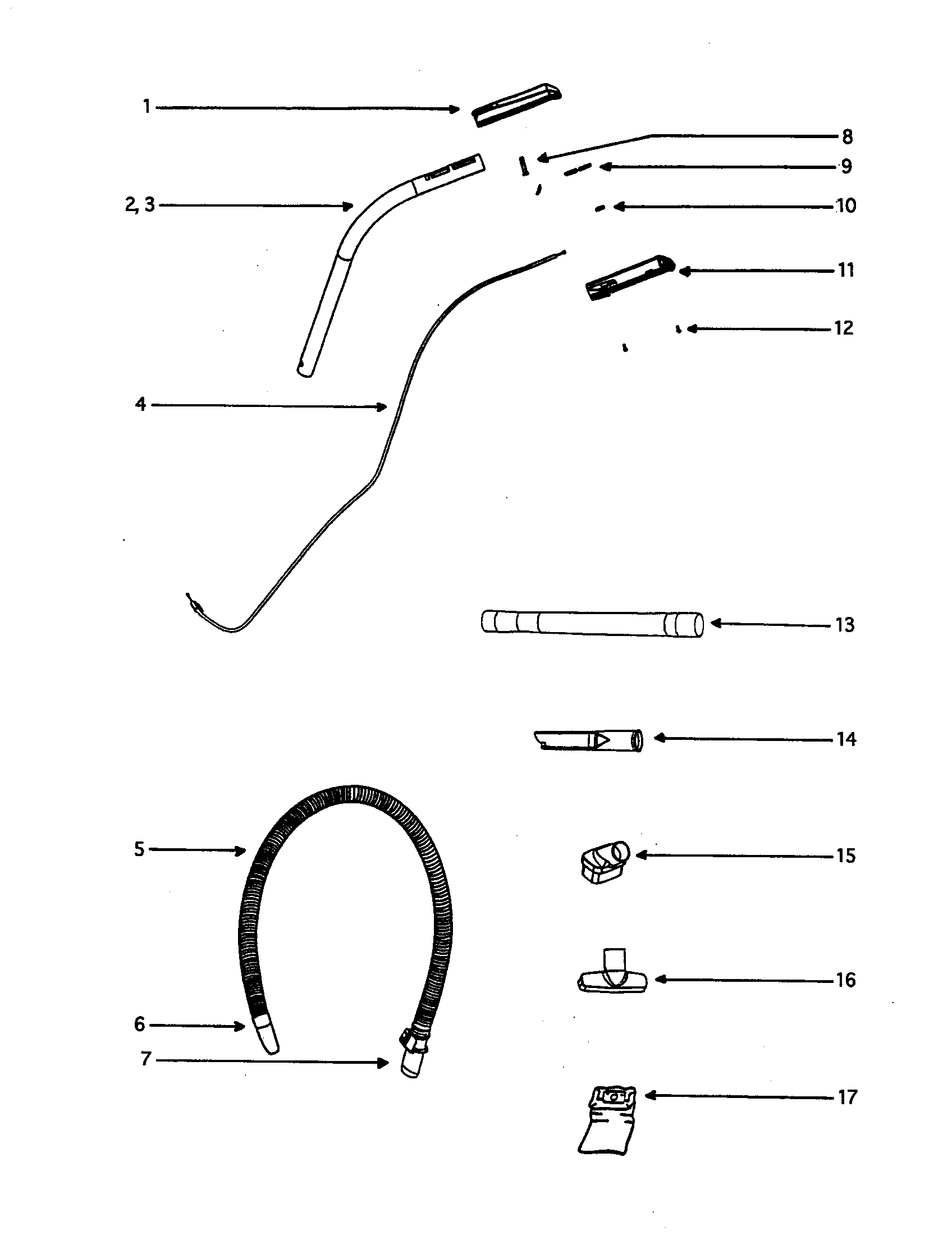 Eureka 5187AT-1 accessories diagram