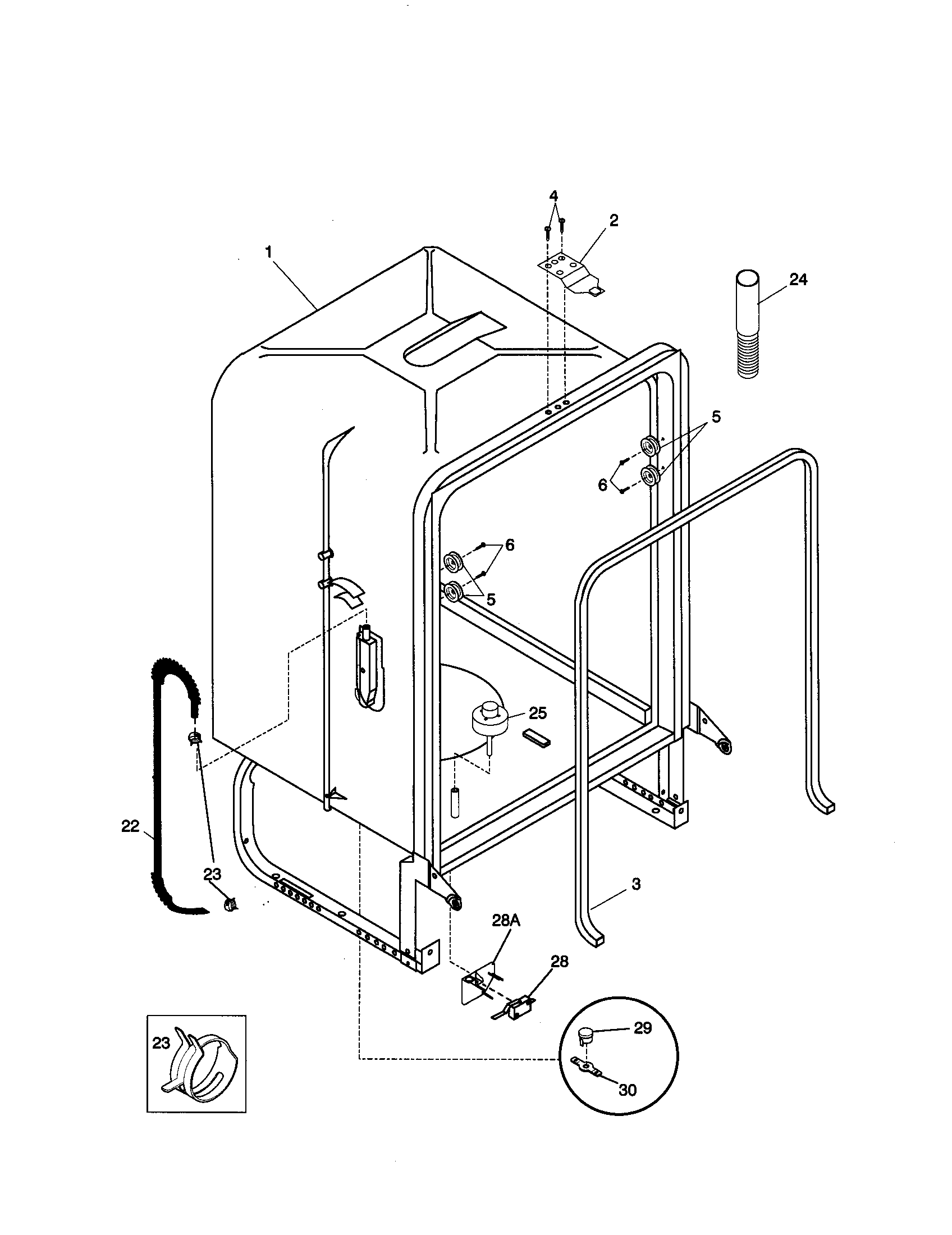 Kenmore 58714001990 tub diagram