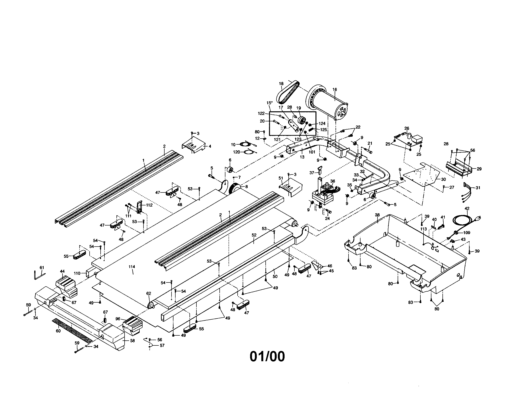 NordicTrack 831298850 frame diagram