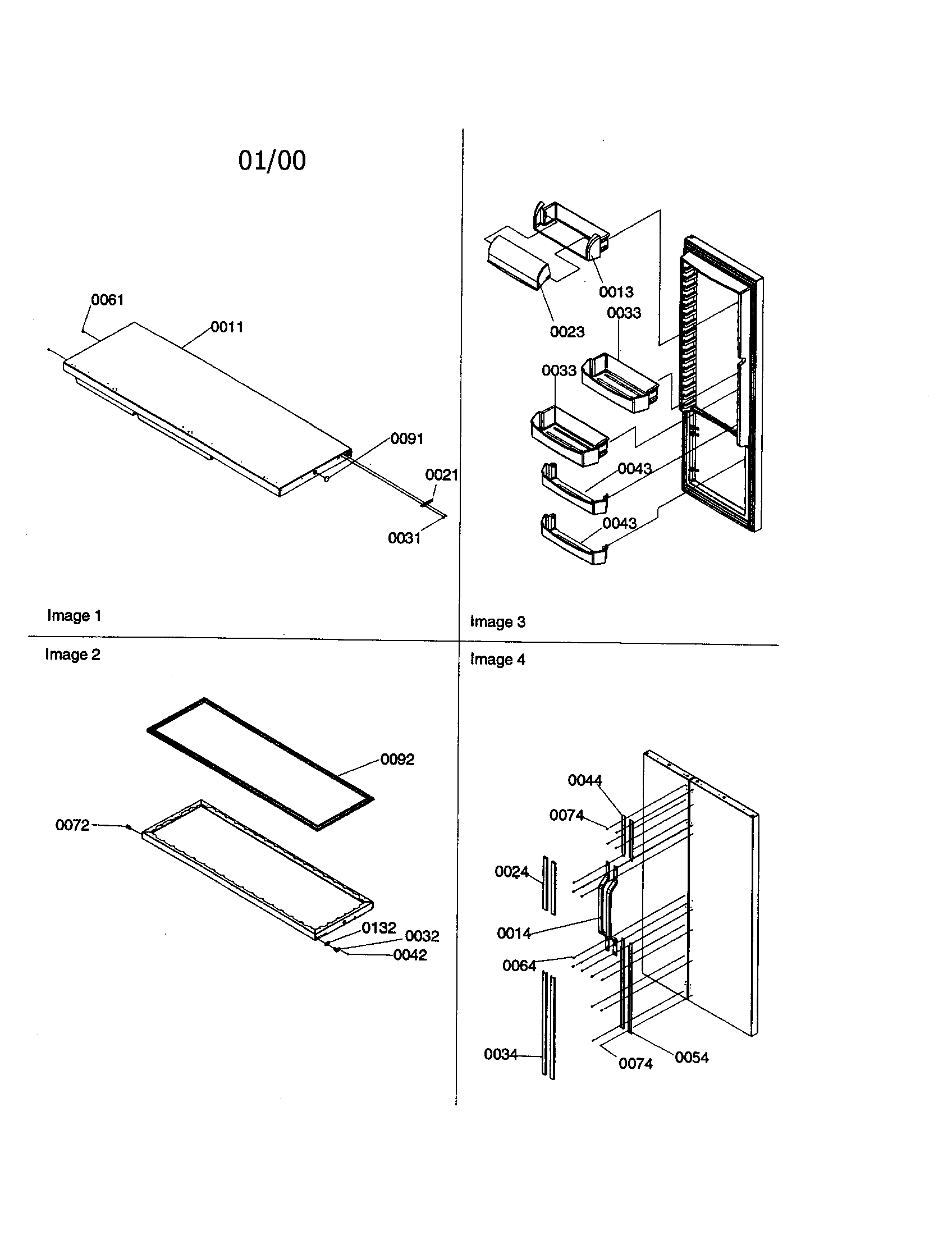 Amana SX23VW-P1315401WW refrigerator door/door trim/handles diagram