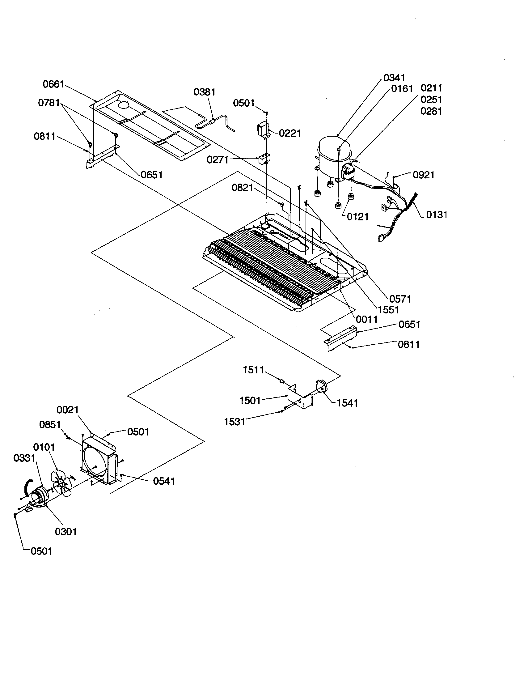Amana SX23VW-P1315401WW machine compartment/muffler assy. diagram