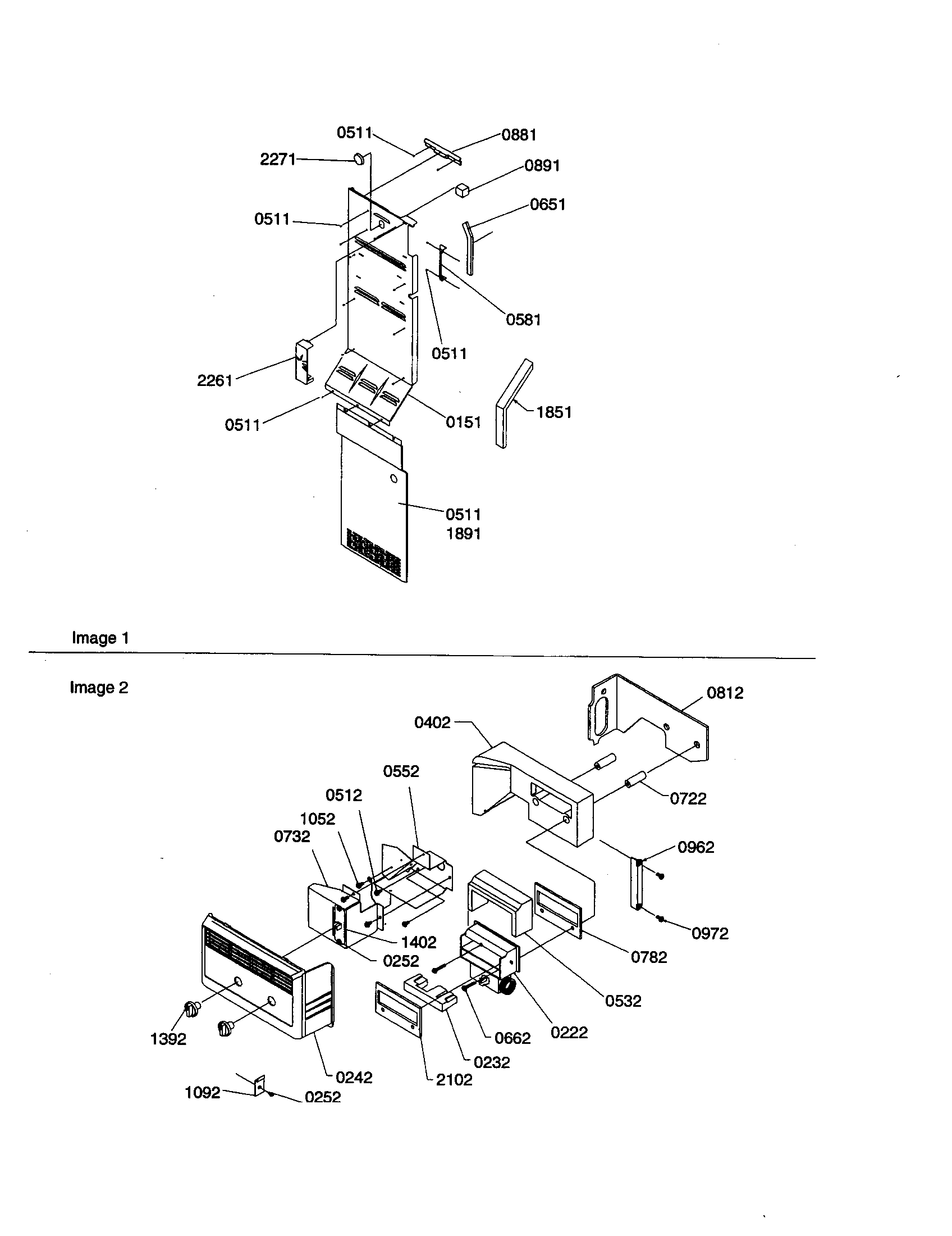 Amana SX23VW-P1315401WW ice maker/control assembly diagram