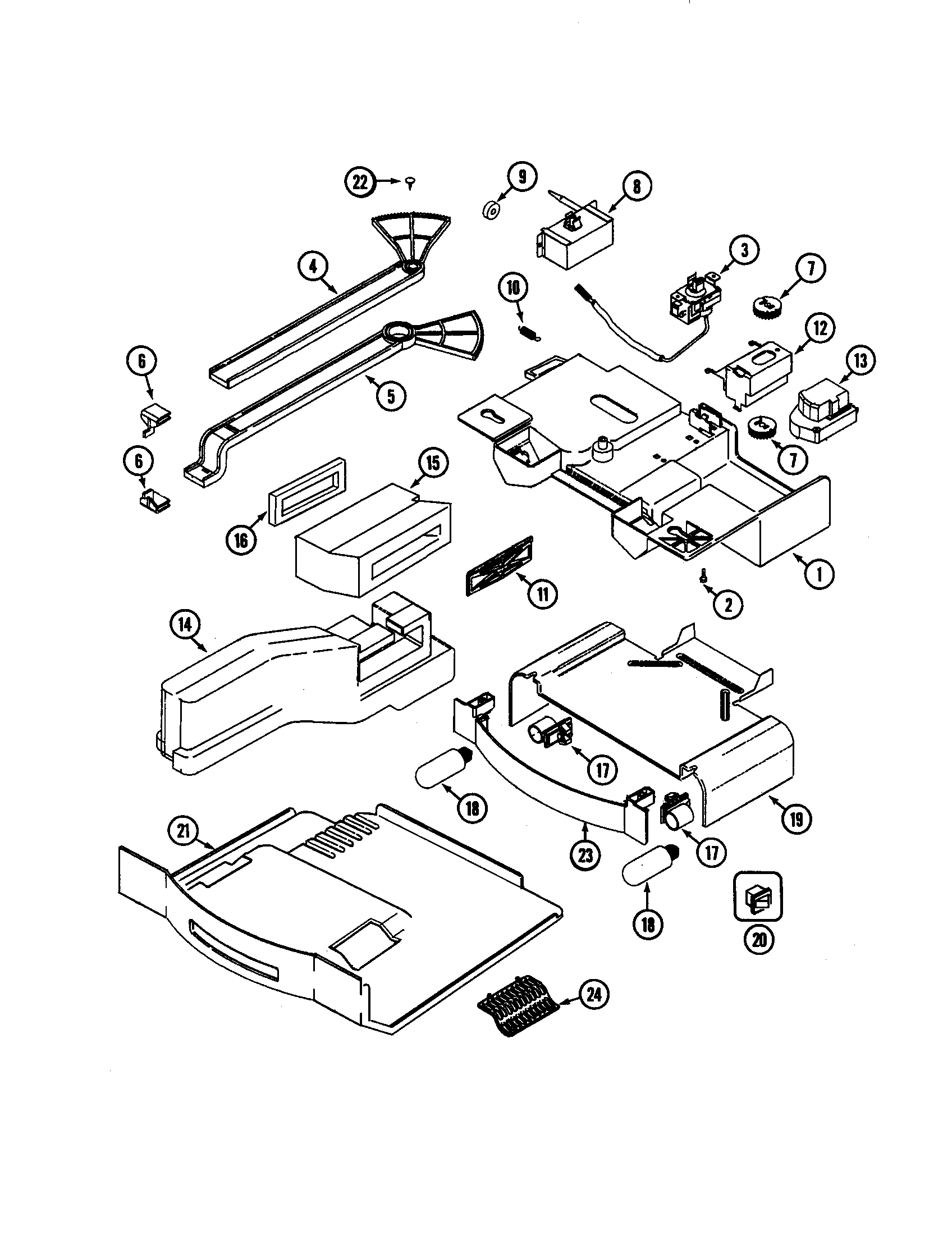 Maytag MSB2554DRA controls diagram