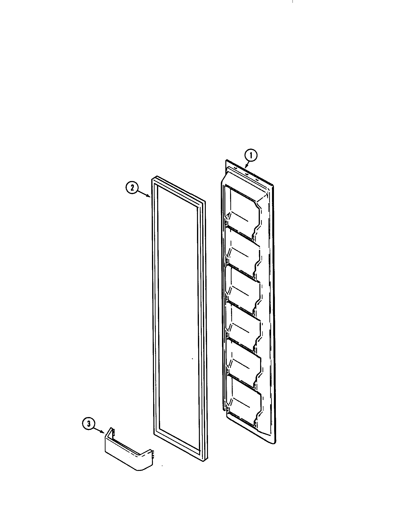 Maytag MSB2554DRA freezer inner door diagram