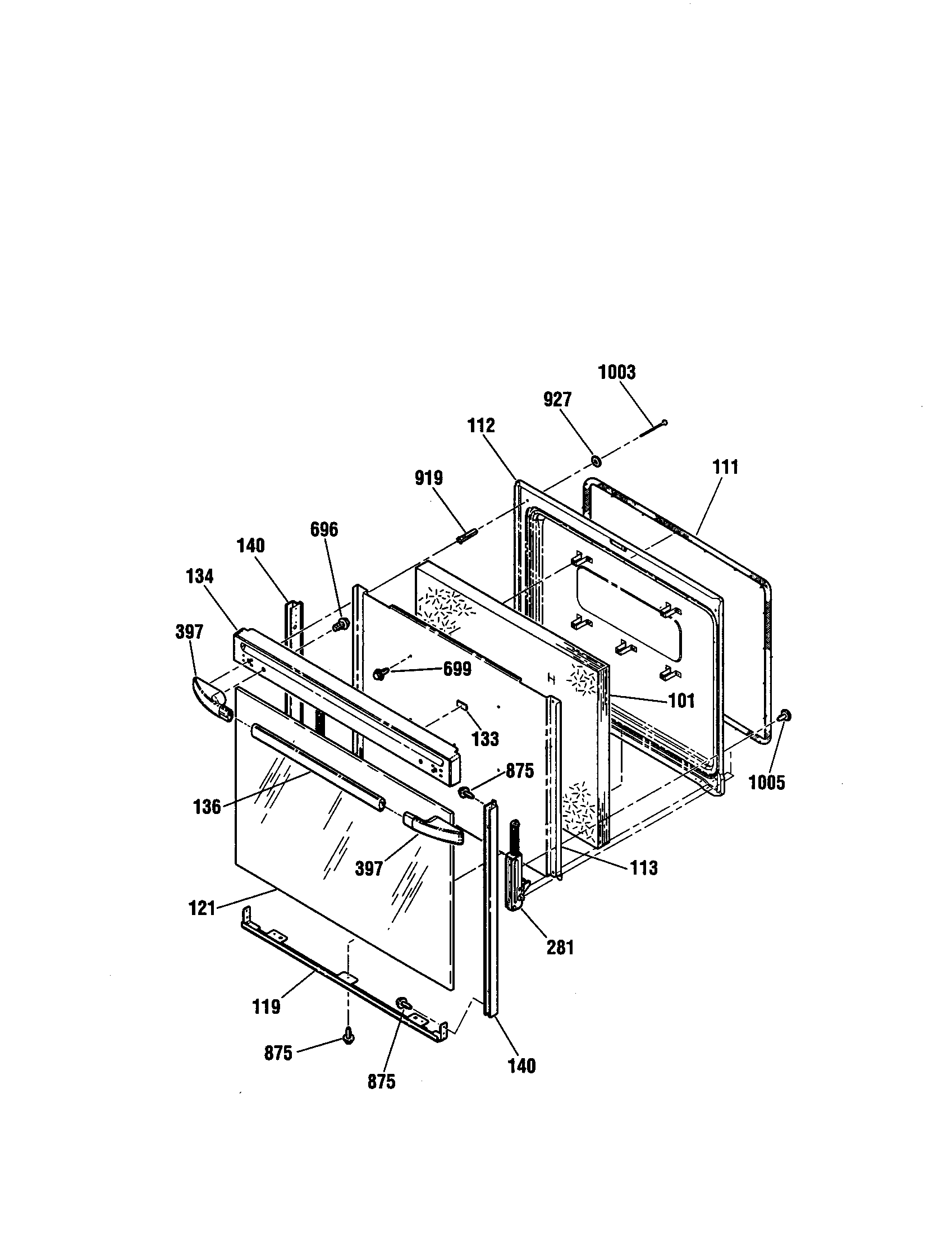Kenmore 91193148990 door diagram