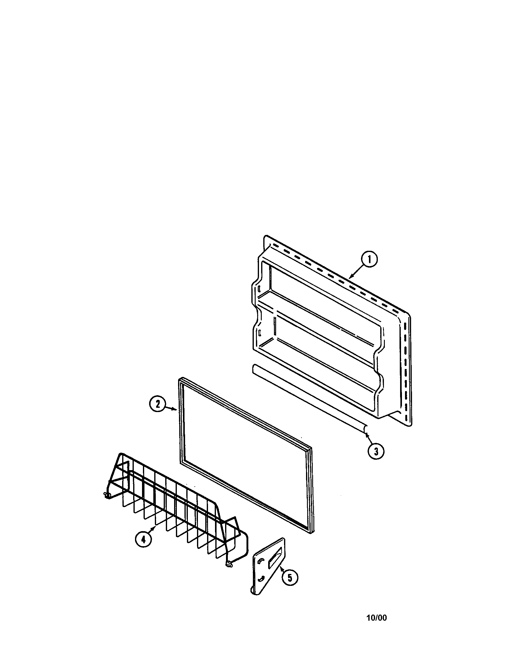 Maytag MTB2448DRW freezer inner door diagram