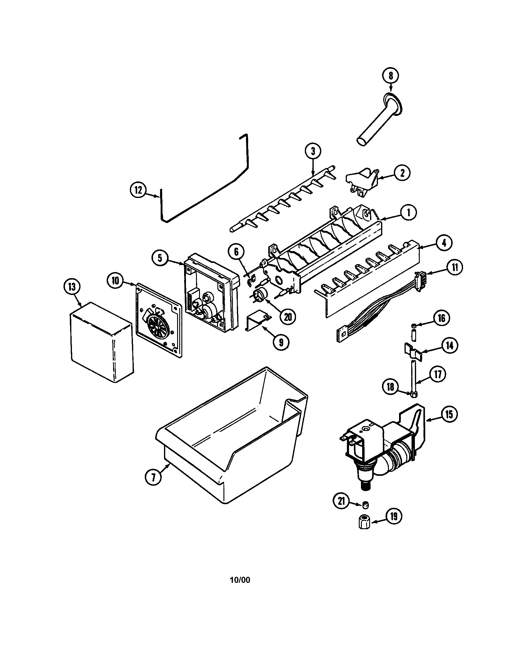 Maytag MTB2448DRW optional ice maker kit-uki1000axx diagram
