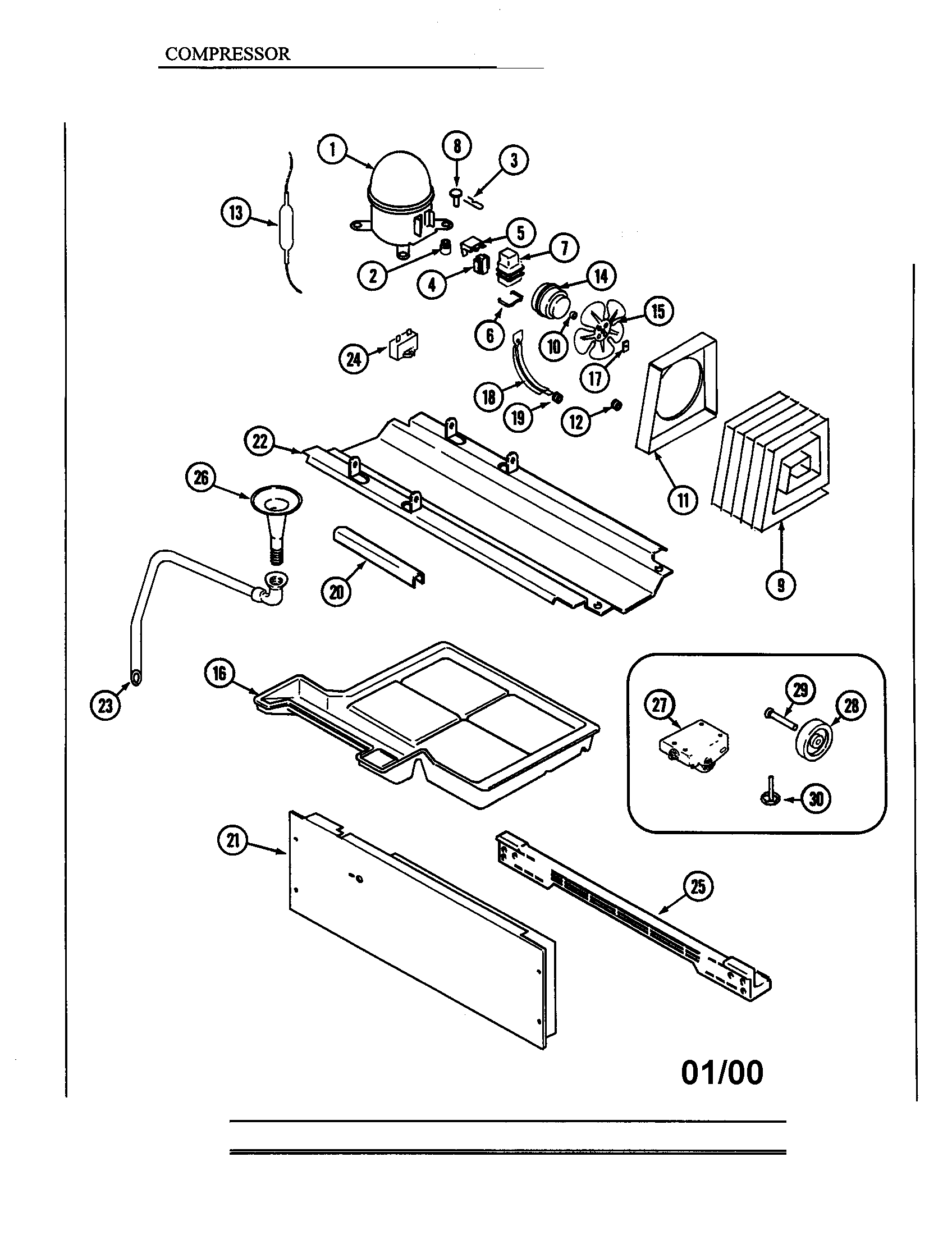 Maytag MSD2554ARA compressor diagram