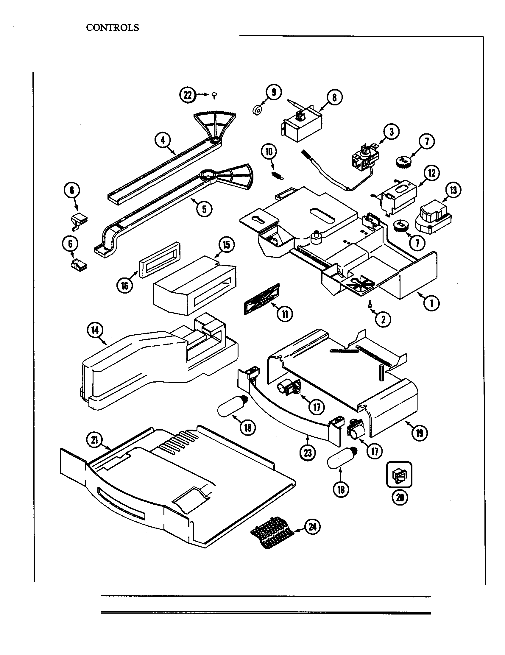 Maytag MSD2554ARA controls diagram