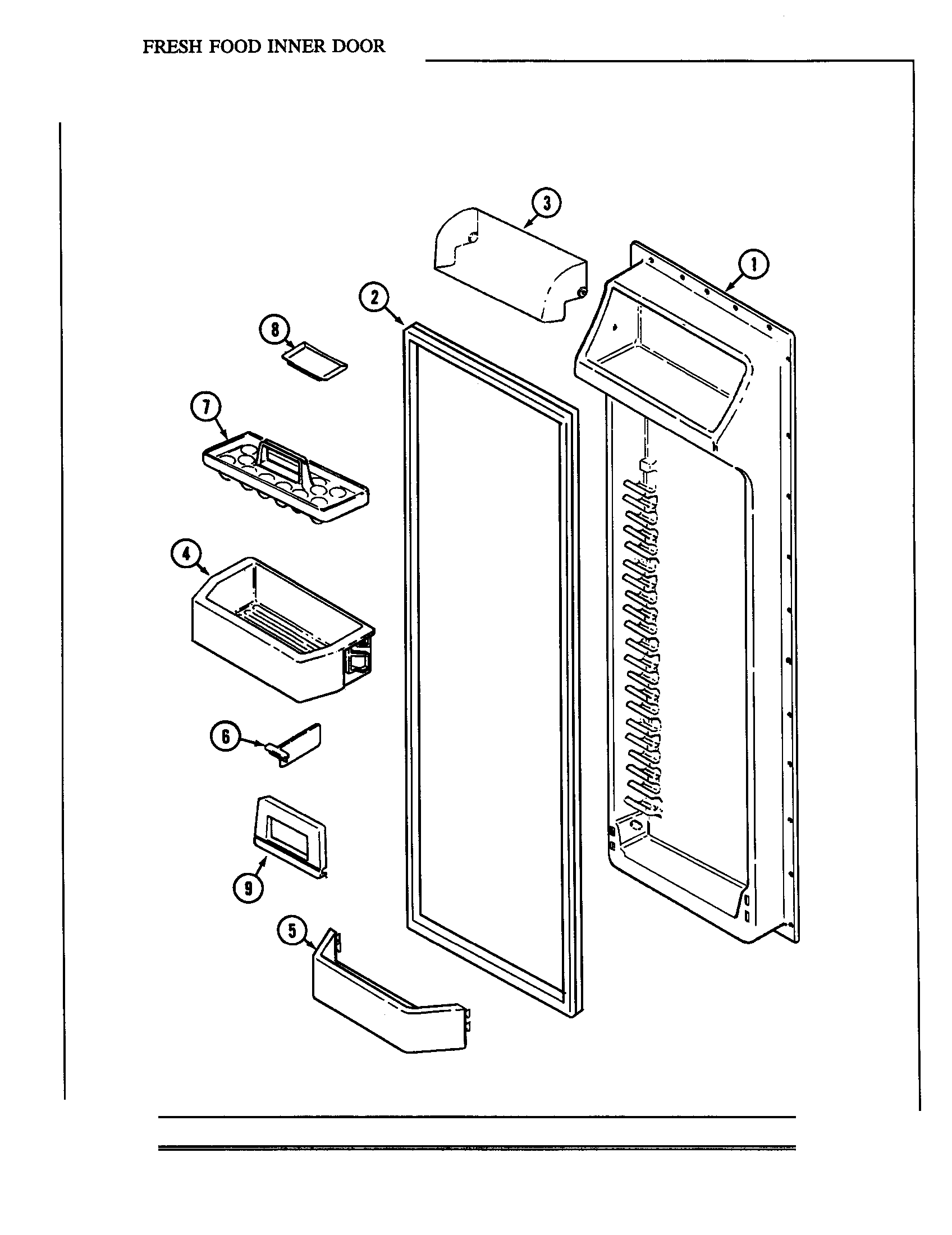 Maytag MSD2554ARA fresh food inner door diagram