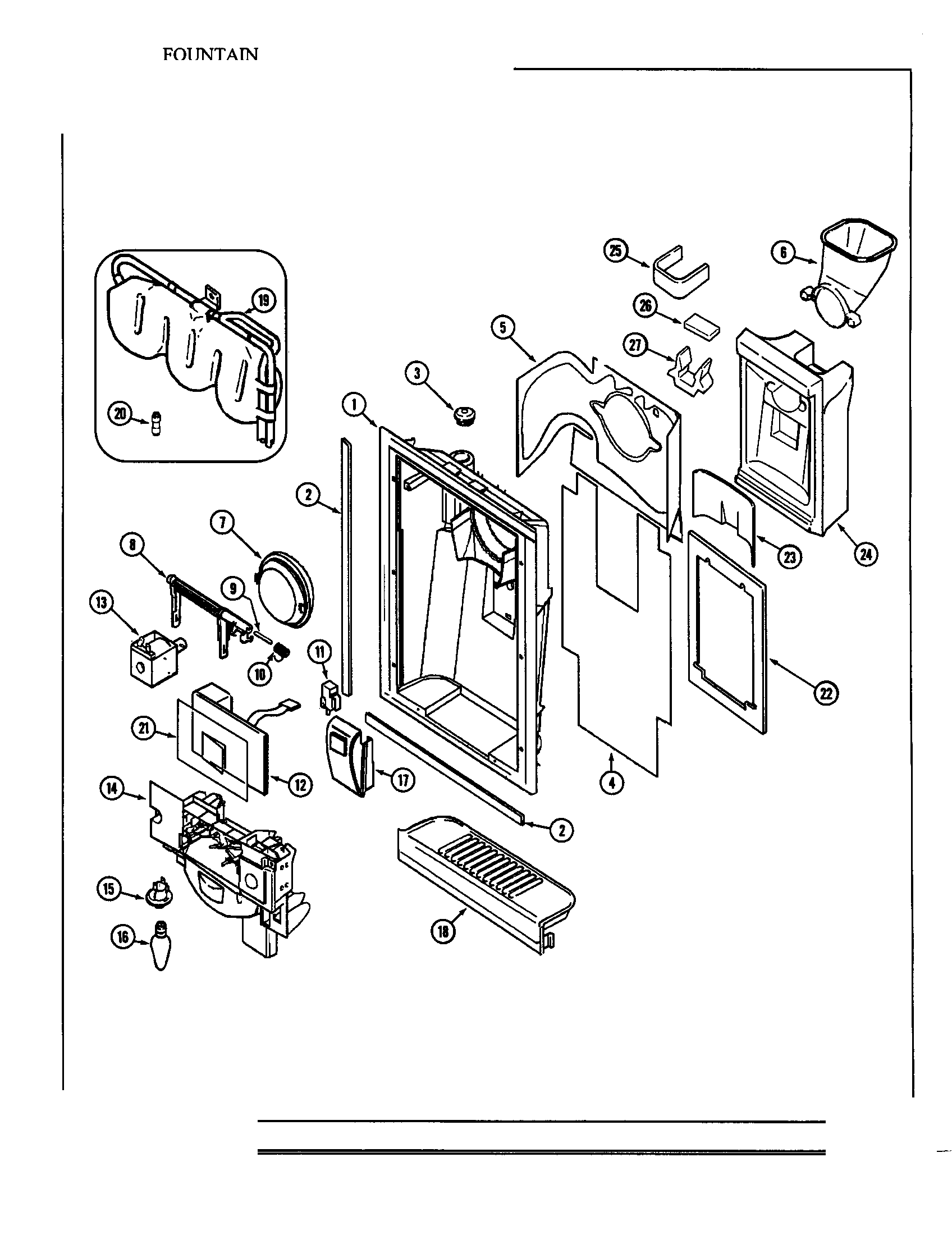 Maytag MSD2554ARA fountain diagram
