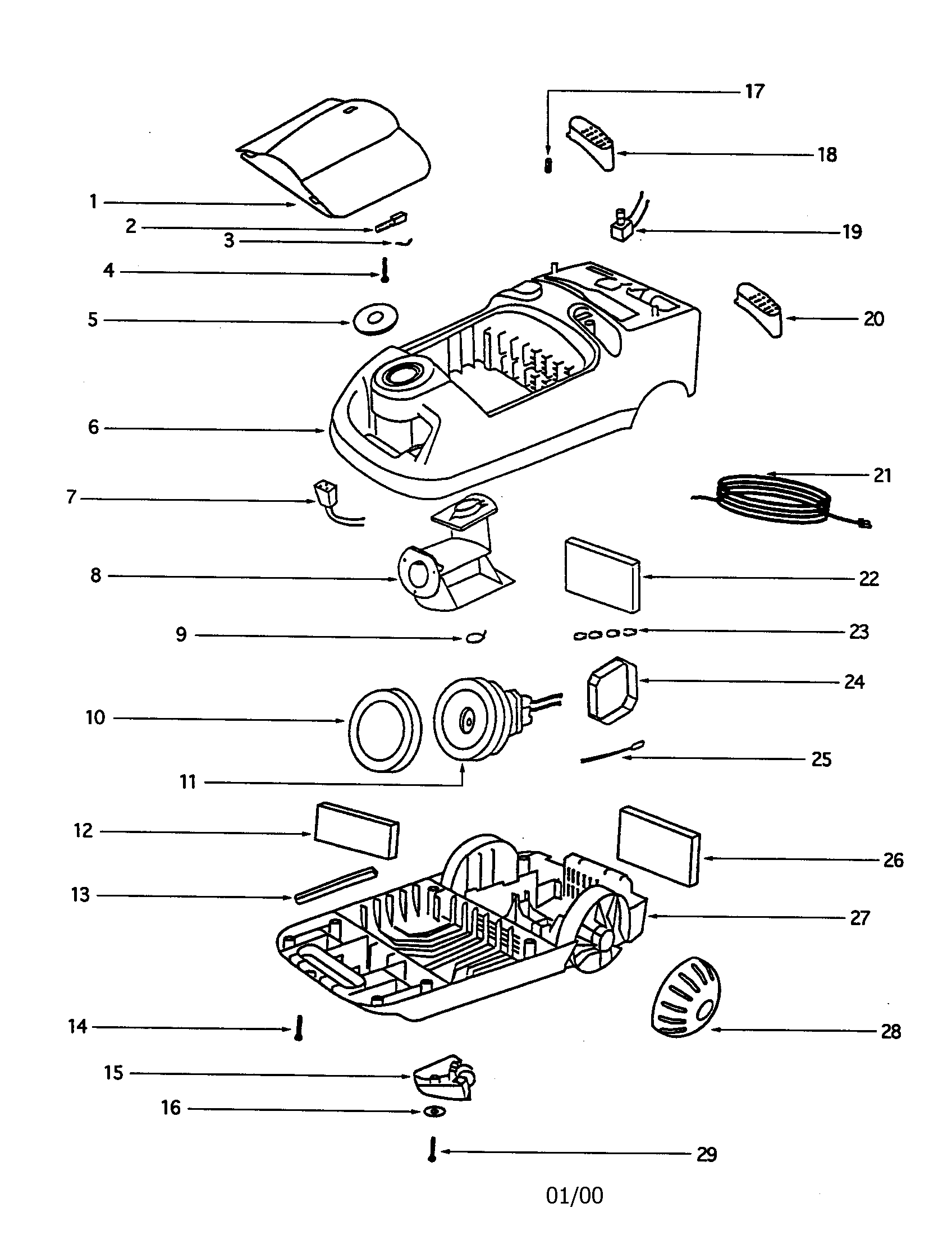 Eureka 6810D-2 body diagram