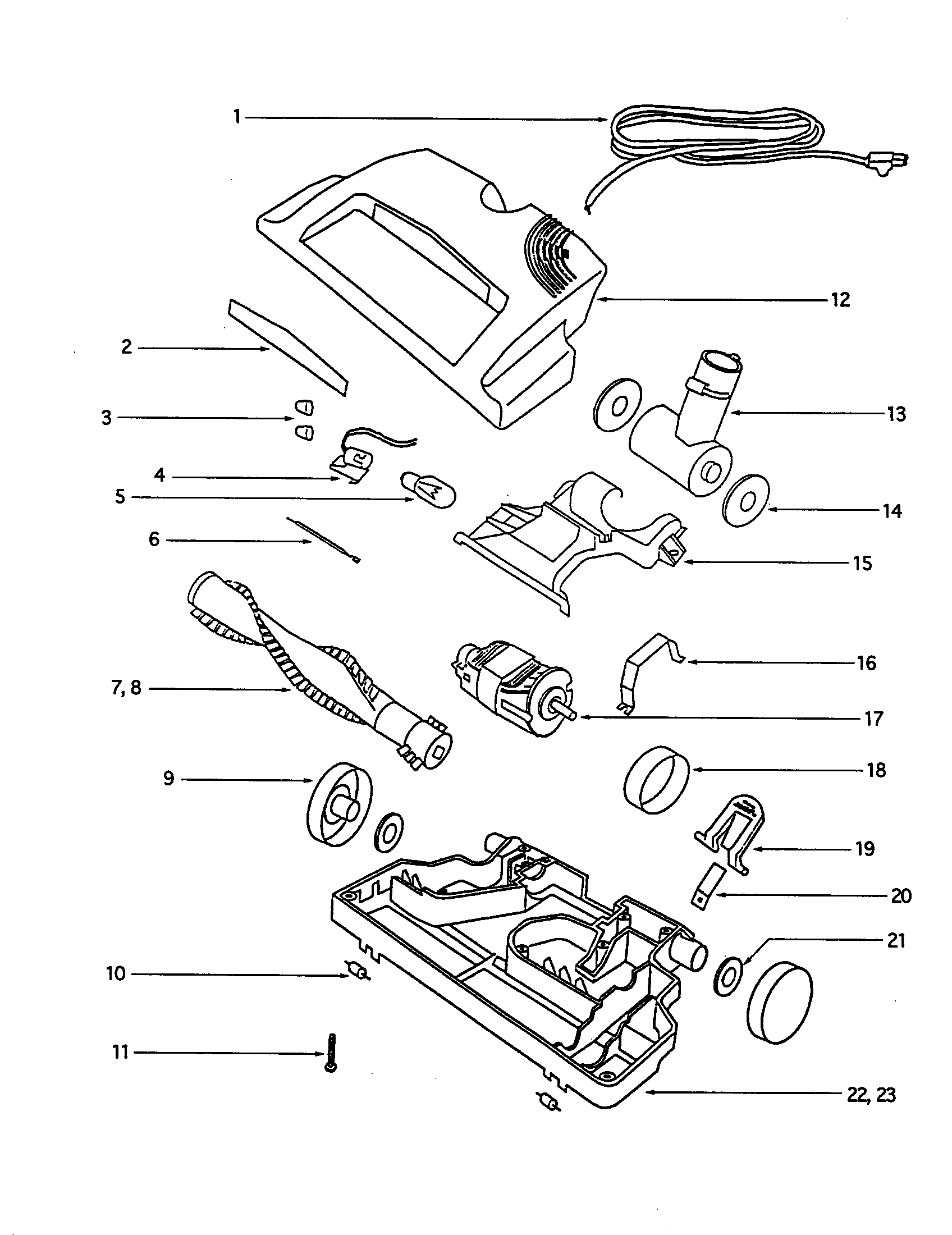 Eureka 6810D-2 hood assembly diagram