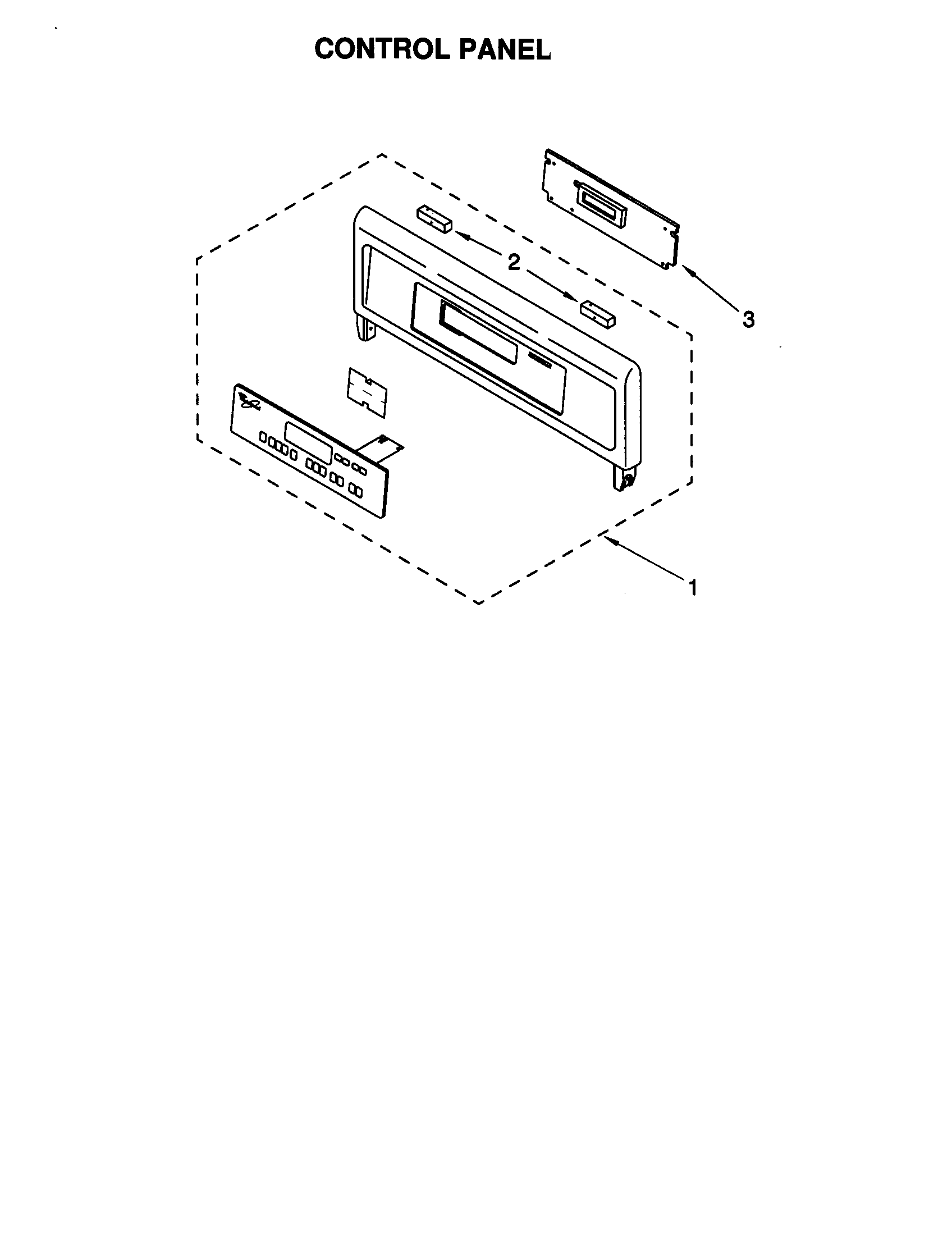 Whirlpool GBS307PDB3 control panel diagram