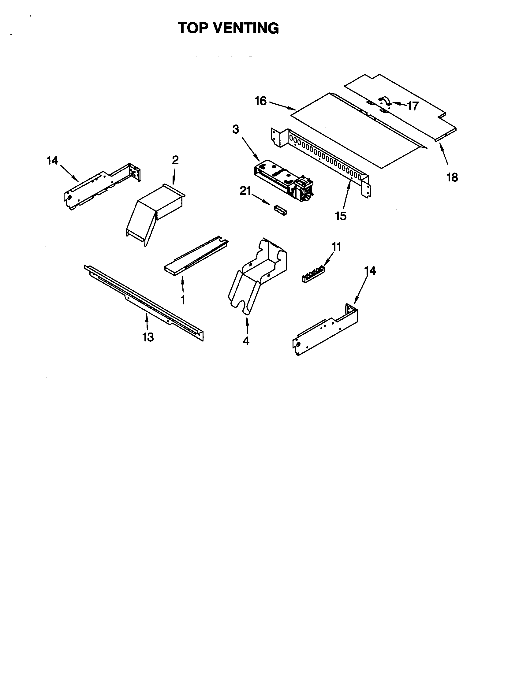 Whirlpool GBS307PDB3 top venting diagram