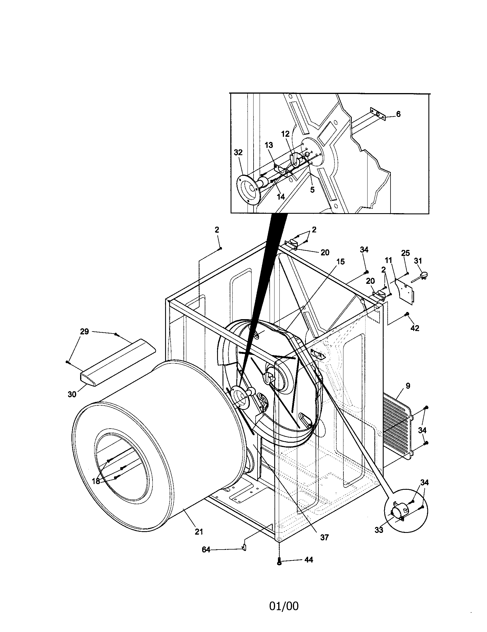 Kenmore 41790032990 heater assembly diagram